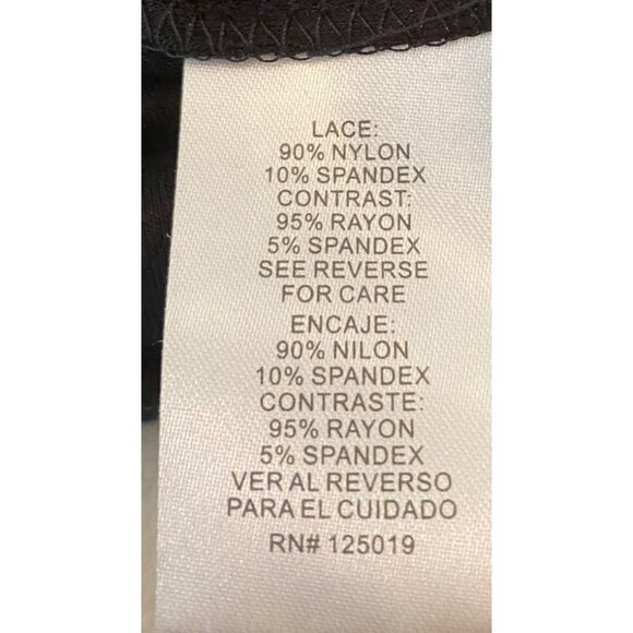 Joseph A. Top Blouse Elegant Black Lace Overlay Long Sleeve Banded Bottom Medium - Picture 4 of 8